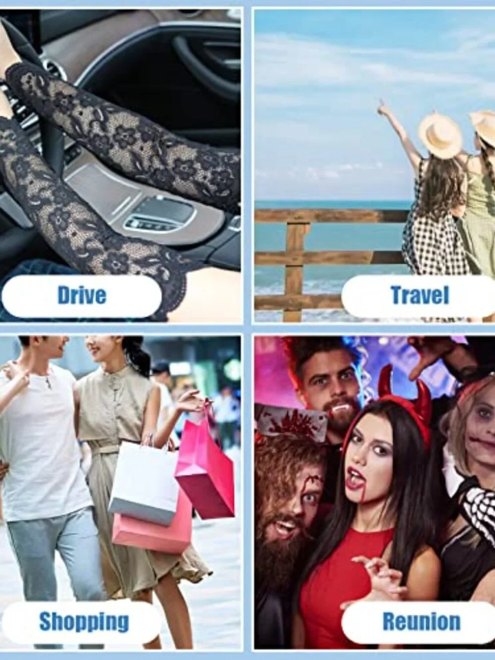 Lace Arm Sleeves UV Protection Elbow Length Fingerless Gloves